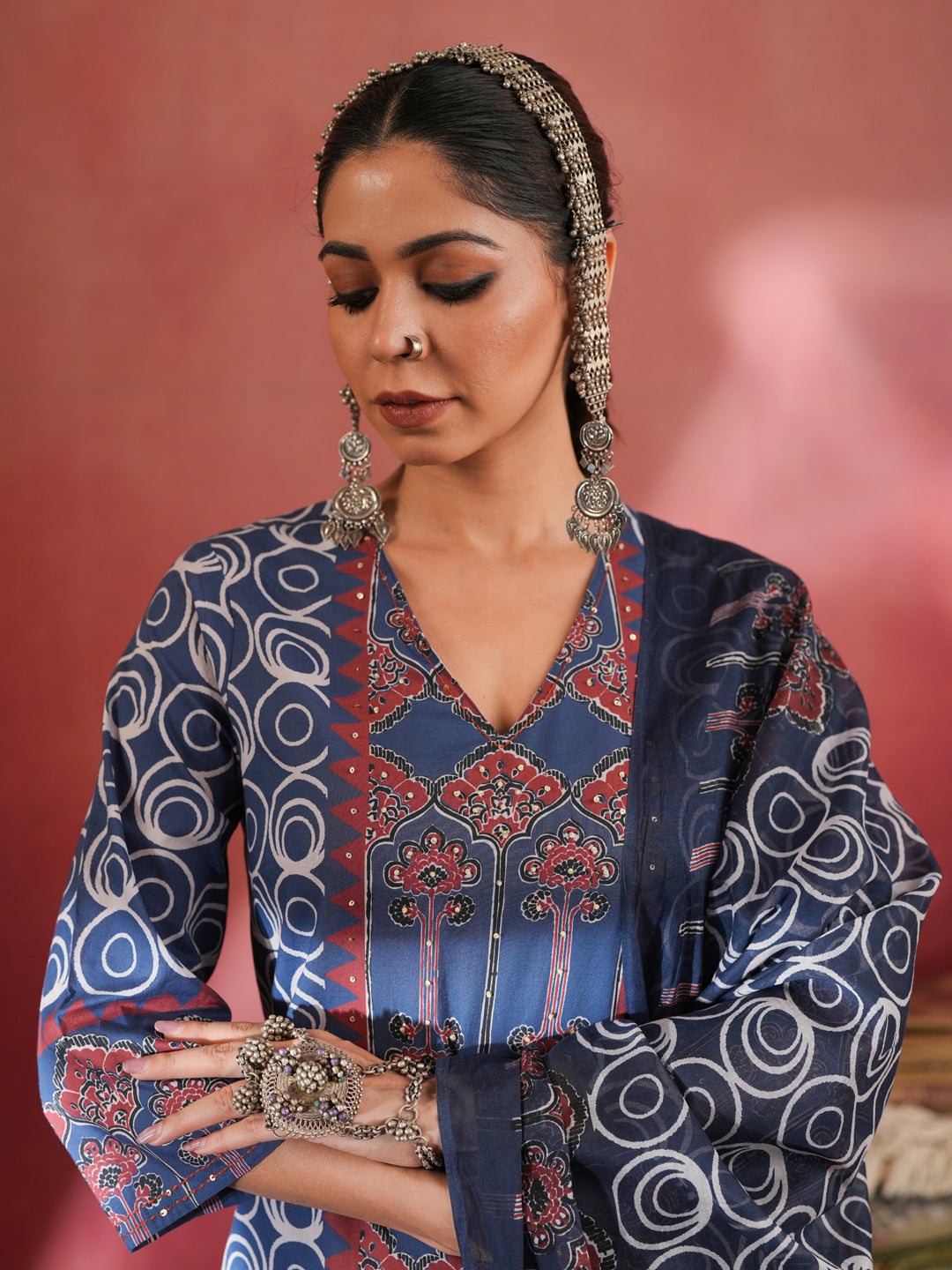 Meherbaan Ajrakh Suit Set