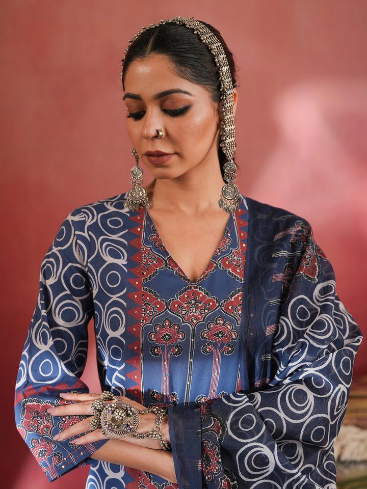 Meherbaan Ajrakh Suit Set