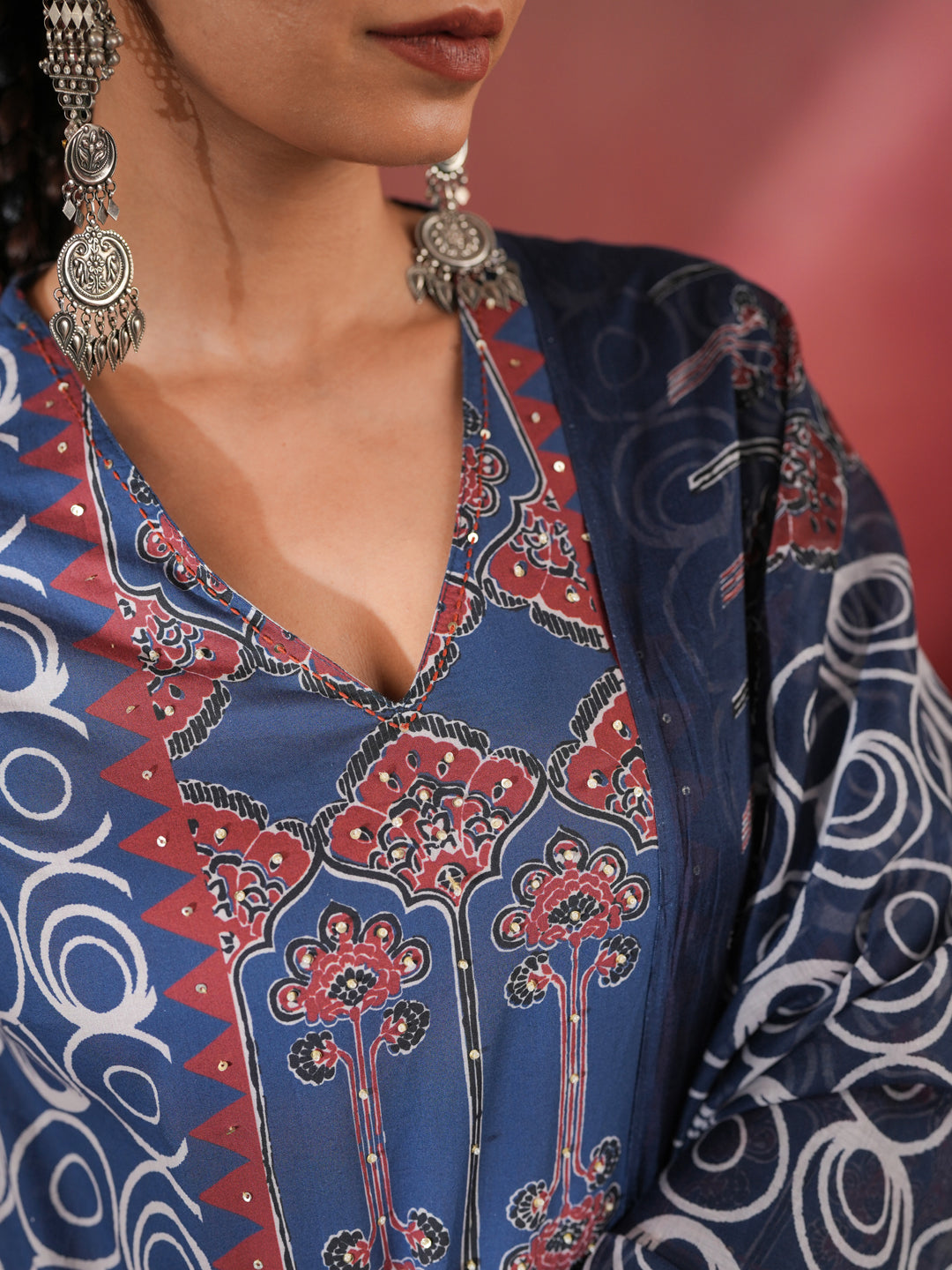 Meherbaan Ajrakh Suit Set