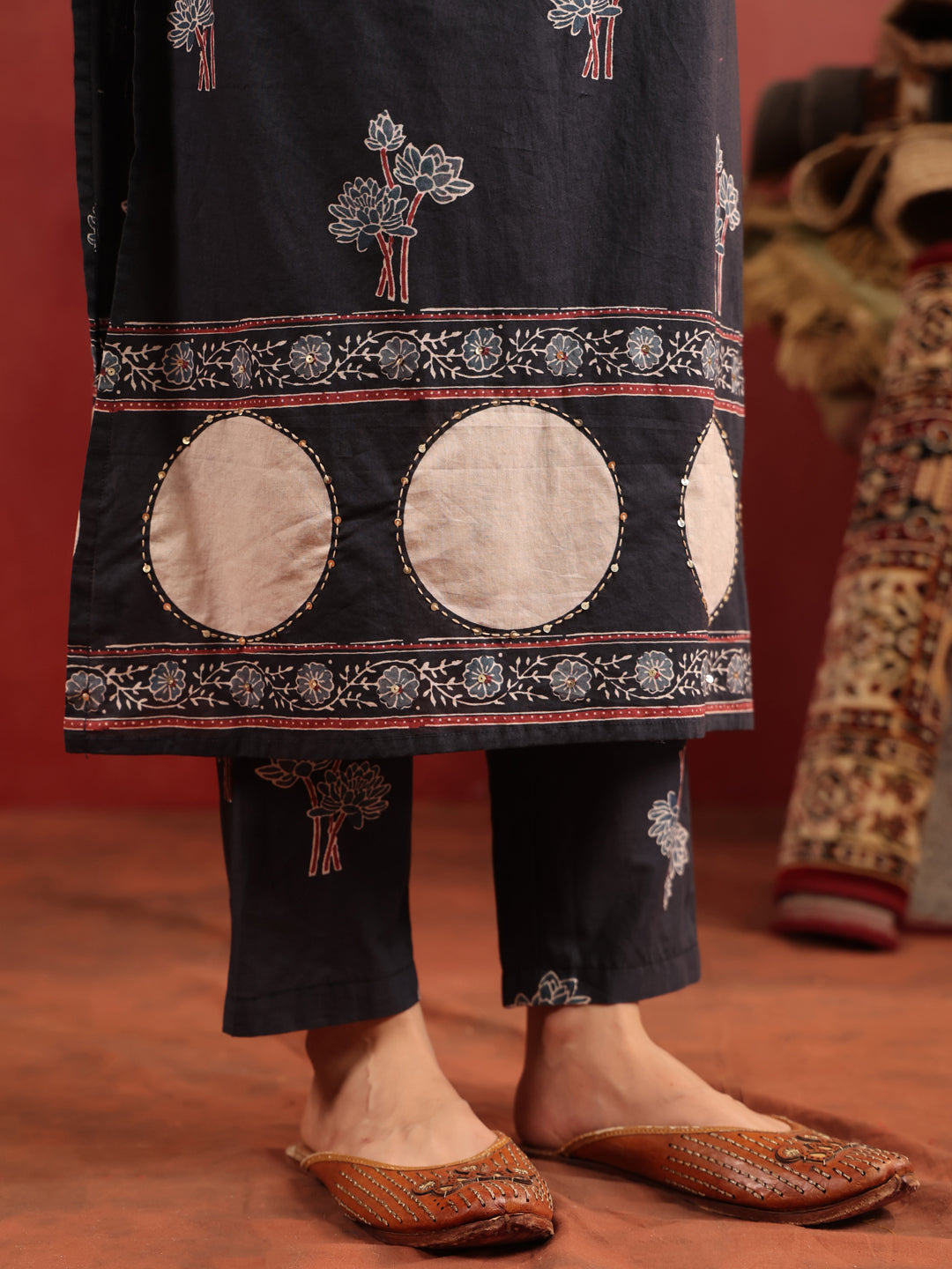Chandni Raag | Black Ajrakh Cotton Suit Set