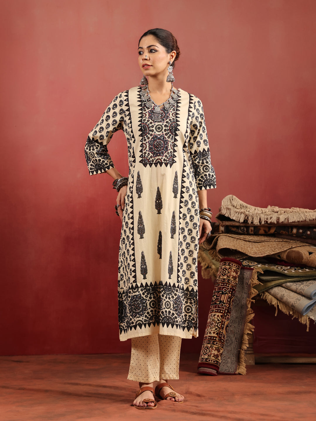 Shivangi Ajrakh Suit Set