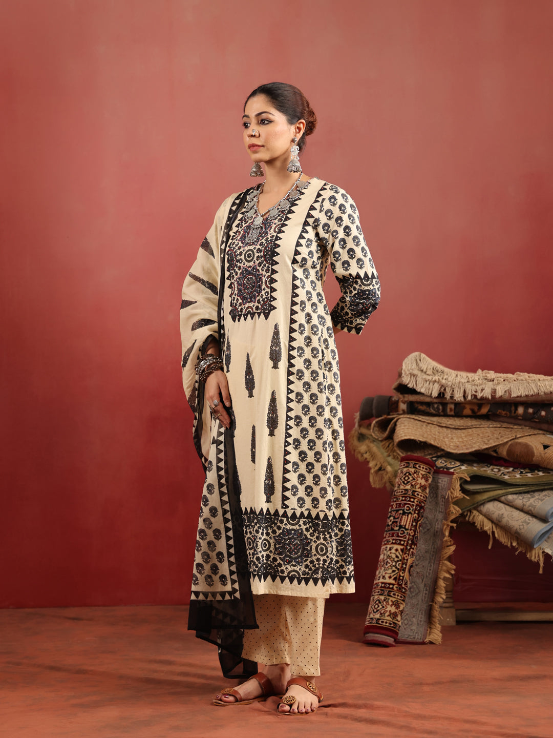 Shivangi Ajrakh Suit Set