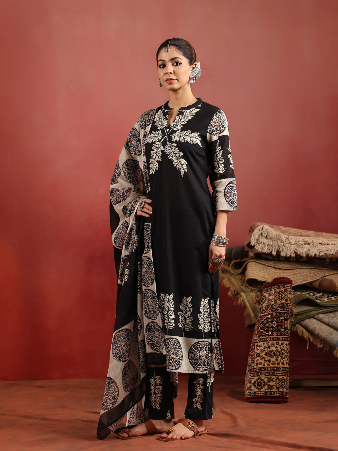 Raagini Ajrakh Suit Set