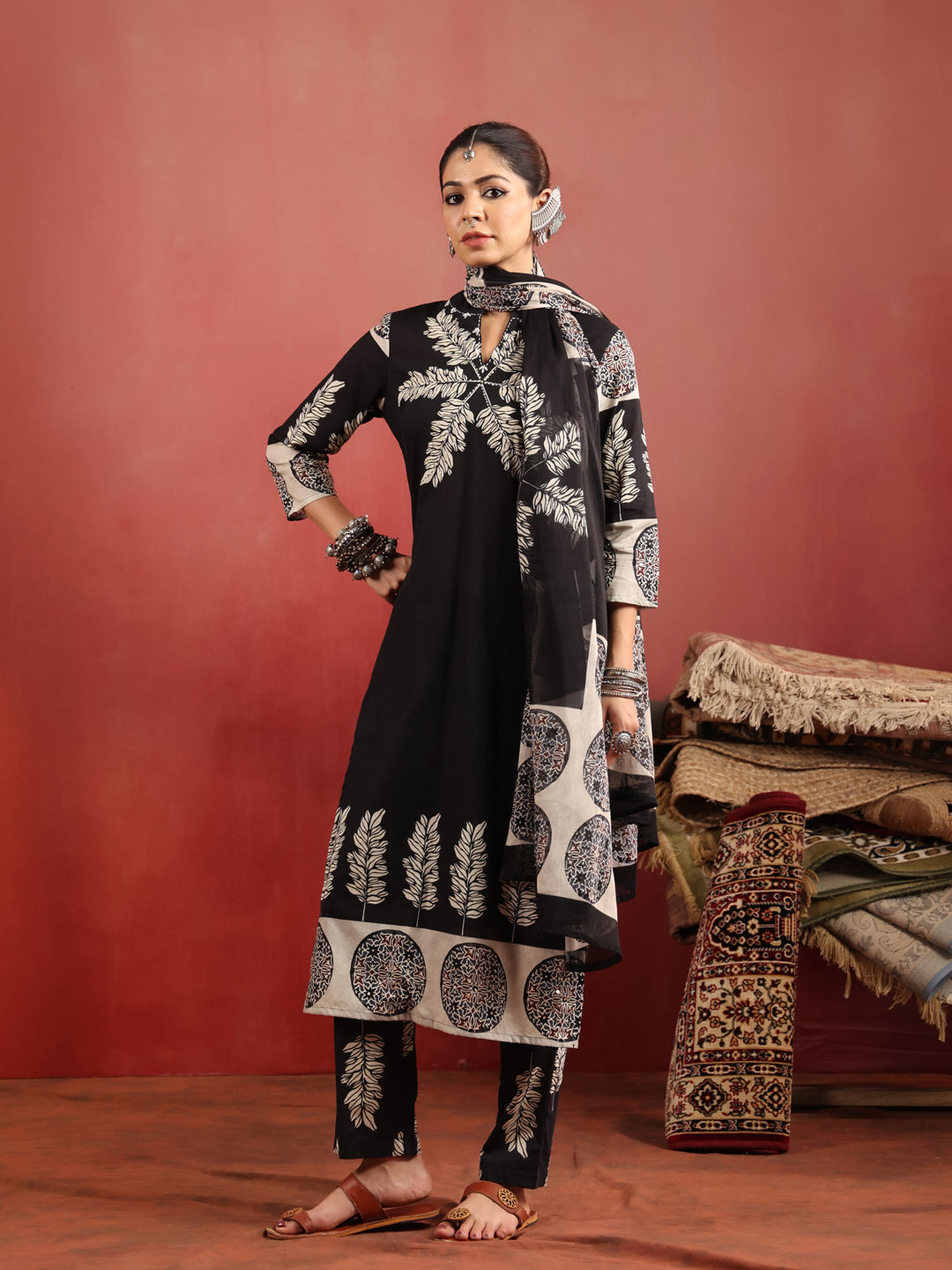 Raagini Ajrakh Suit Set