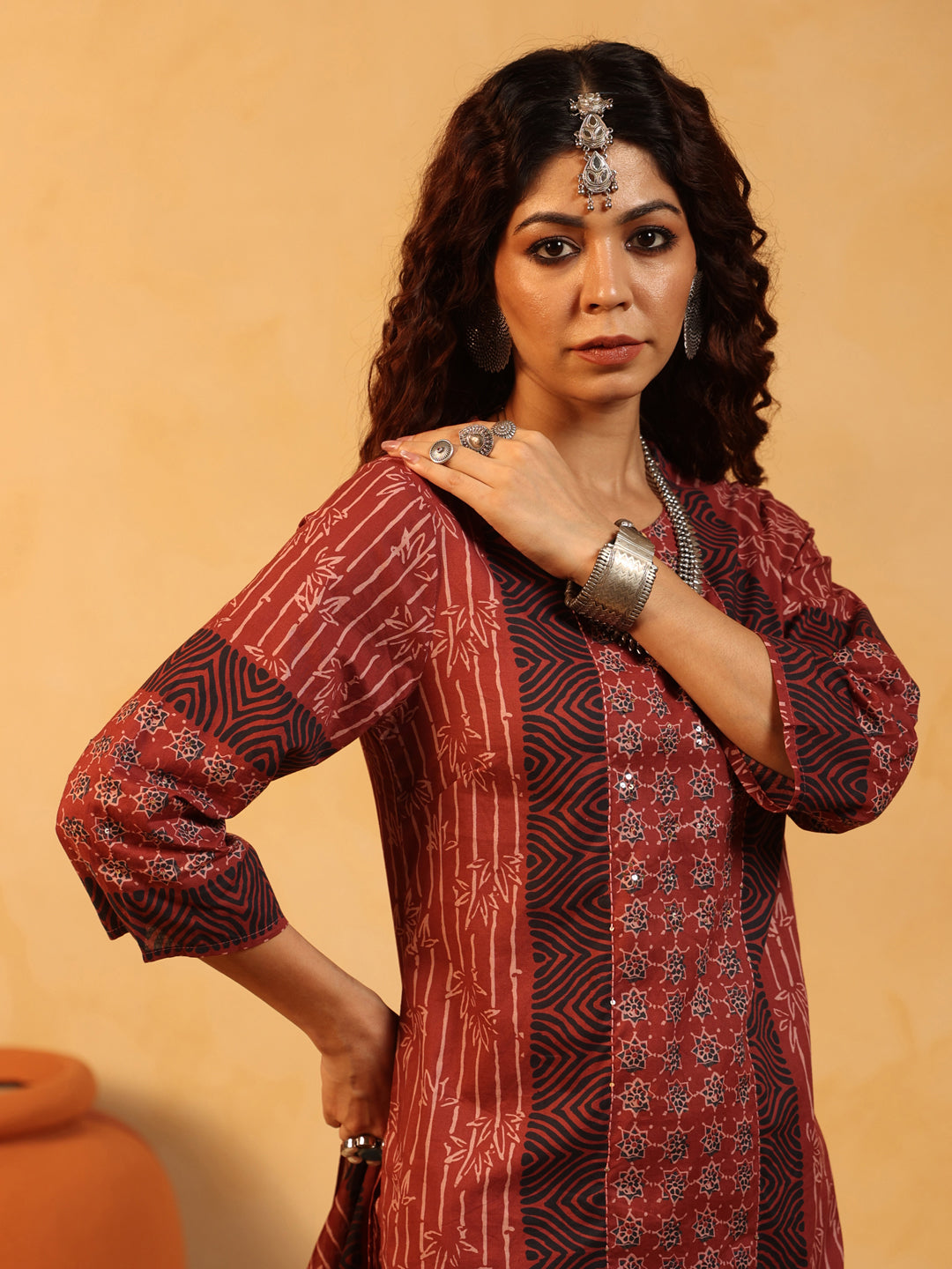 “Ruhani” Maroon Suit Set