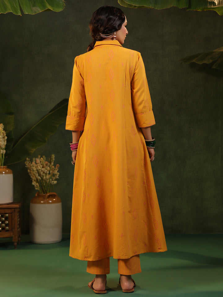 Sangeri - Yellow Handloom Suit Set