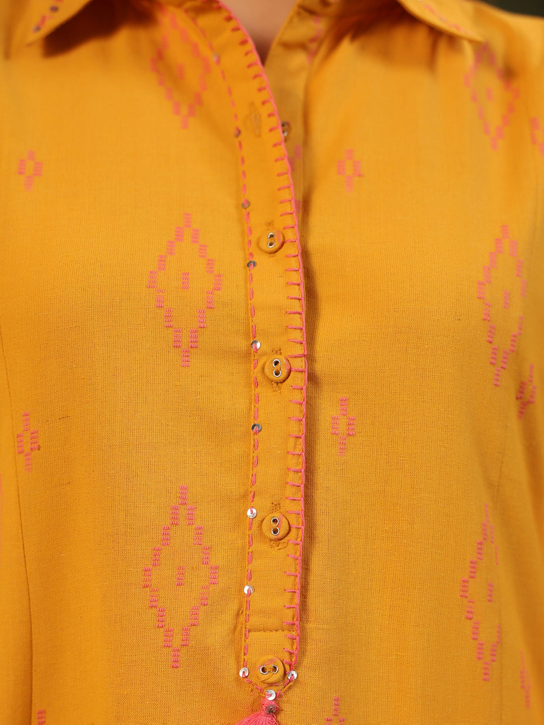 Sangeri - Yellow Handloom Suit Set