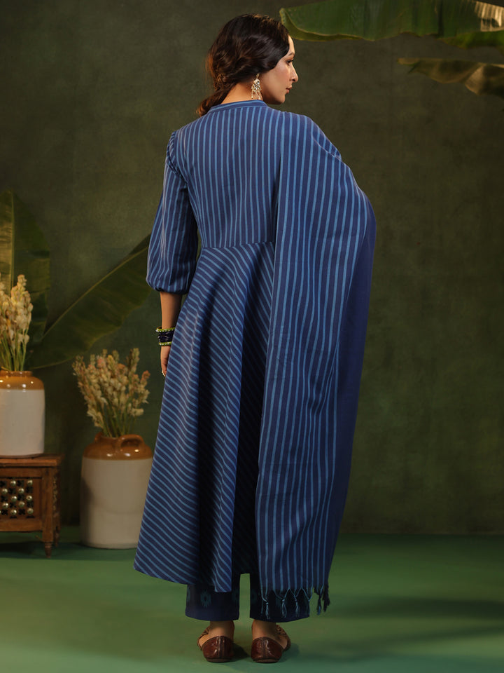 Irashi - Blue Handloom suit set