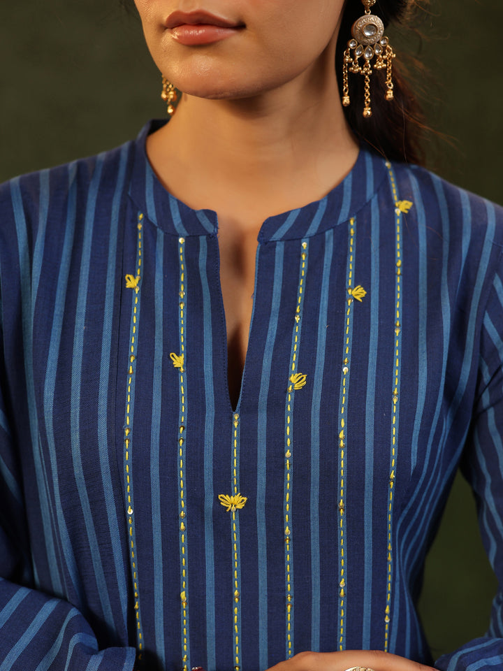 Irashi - Blue Handloom suit set