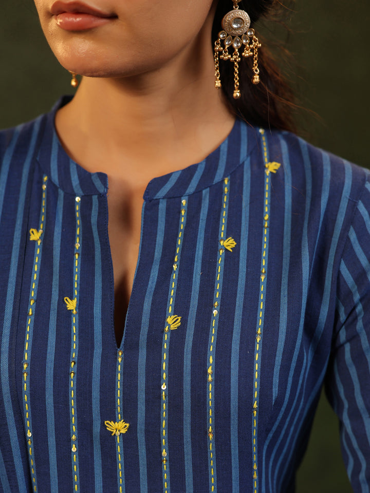 Irashi - Blue Handloom suit set