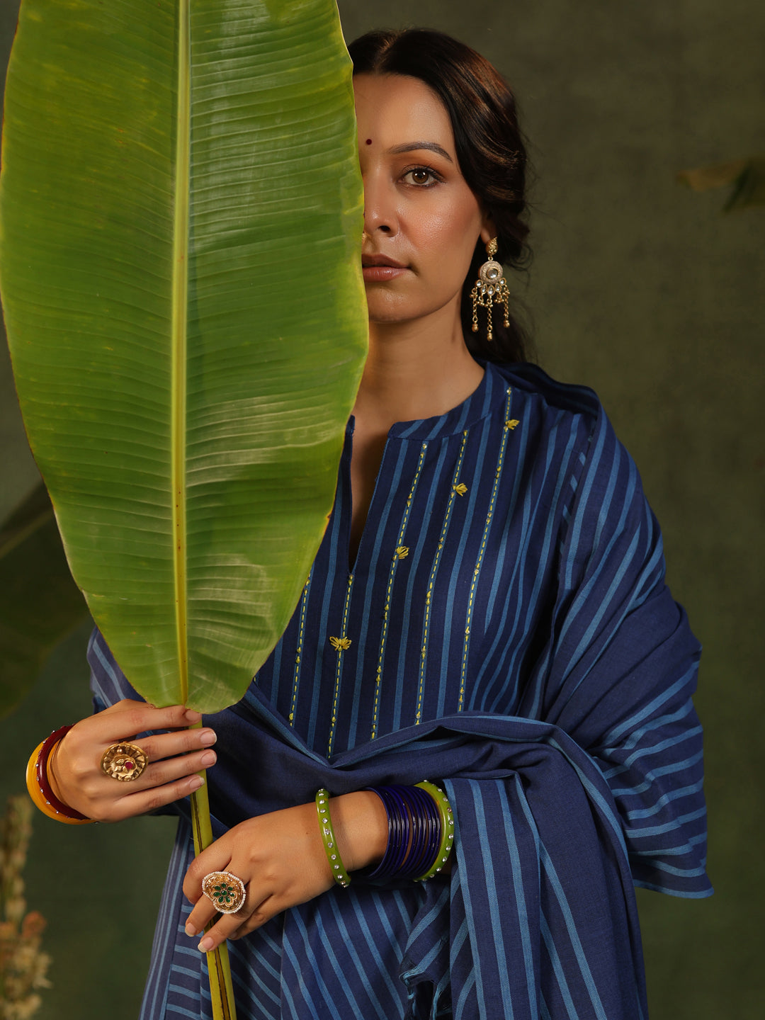Irashi - Blue Handloom suit set