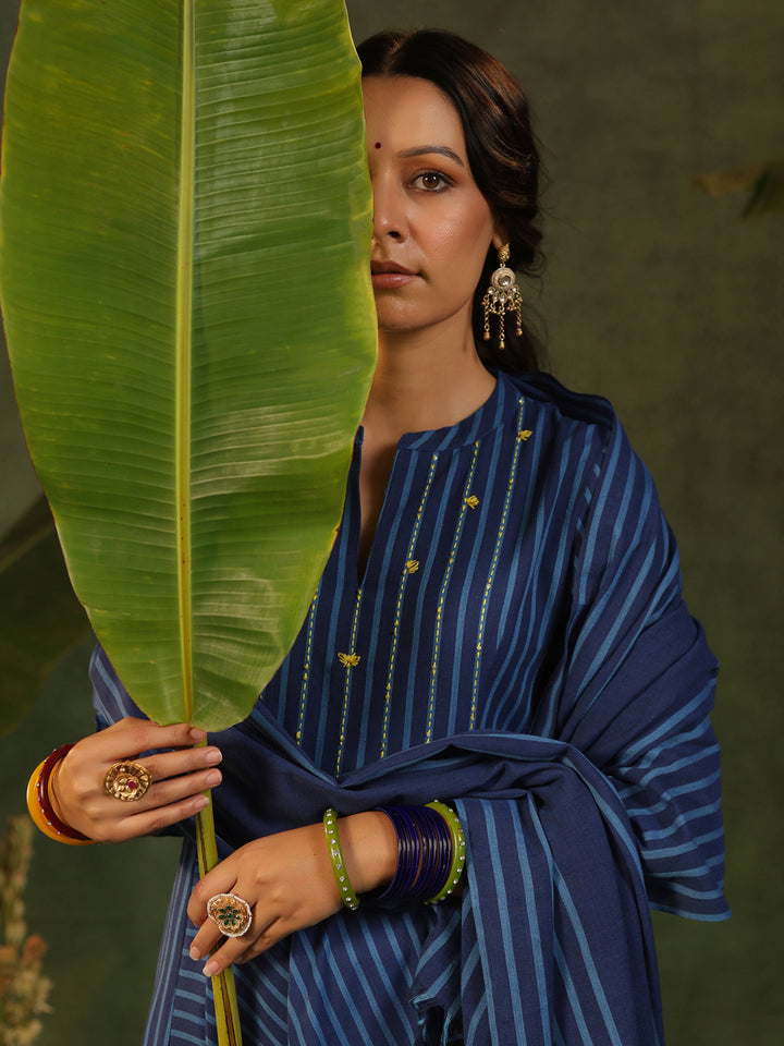 Irashi - Blue Handloom suit set