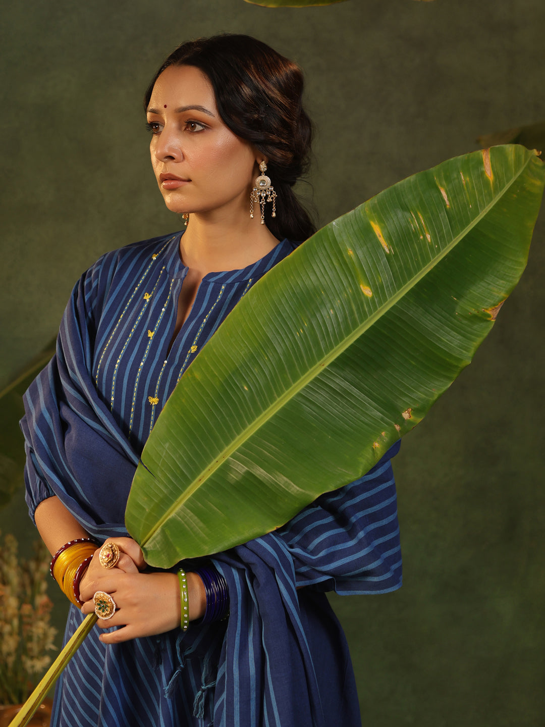 Irashi - Blue Handloom suit set