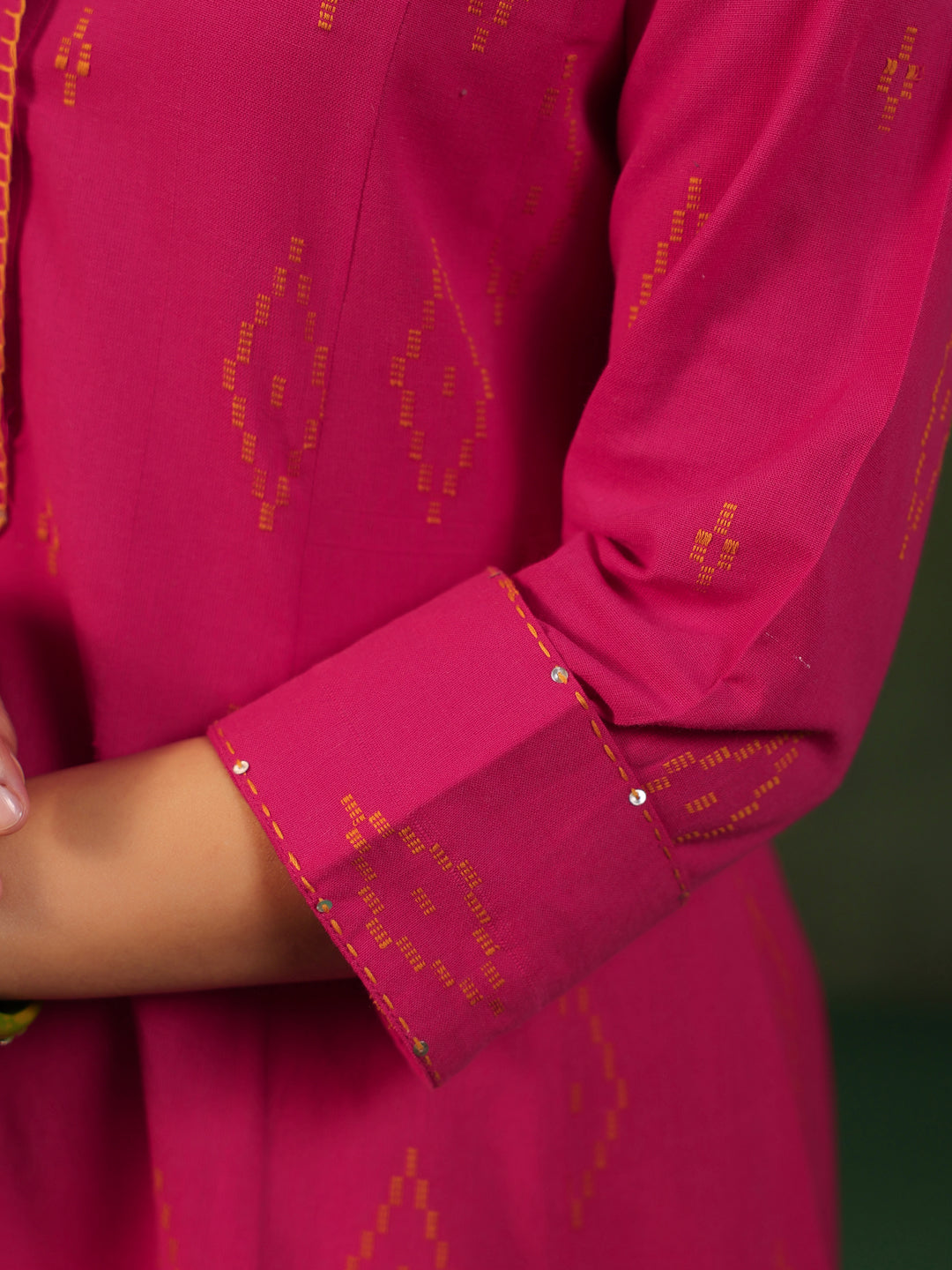 Gulabi - Pink Handloom Suit Set