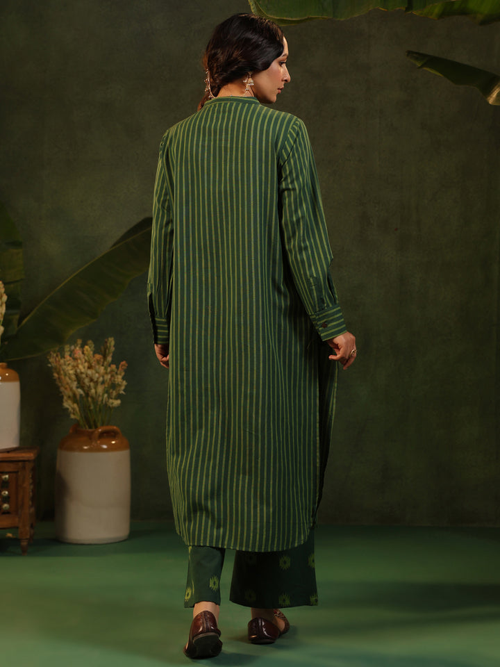 Vanika - Green Handloom Suit set