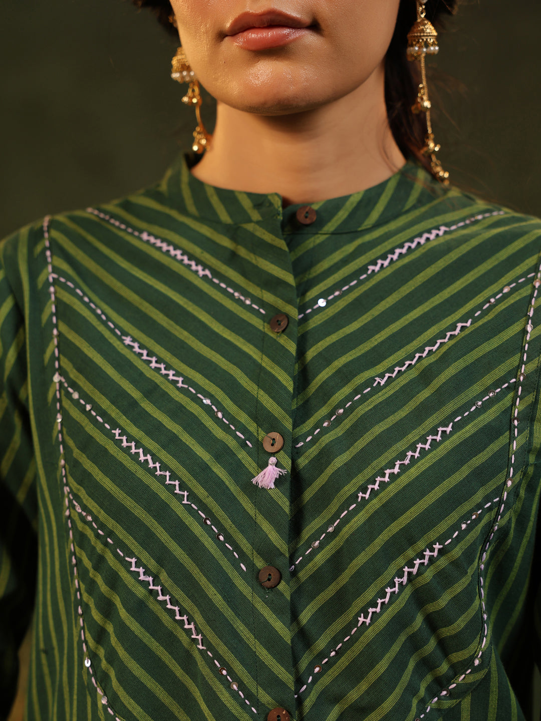 Vanika - Green Handloom Suit set