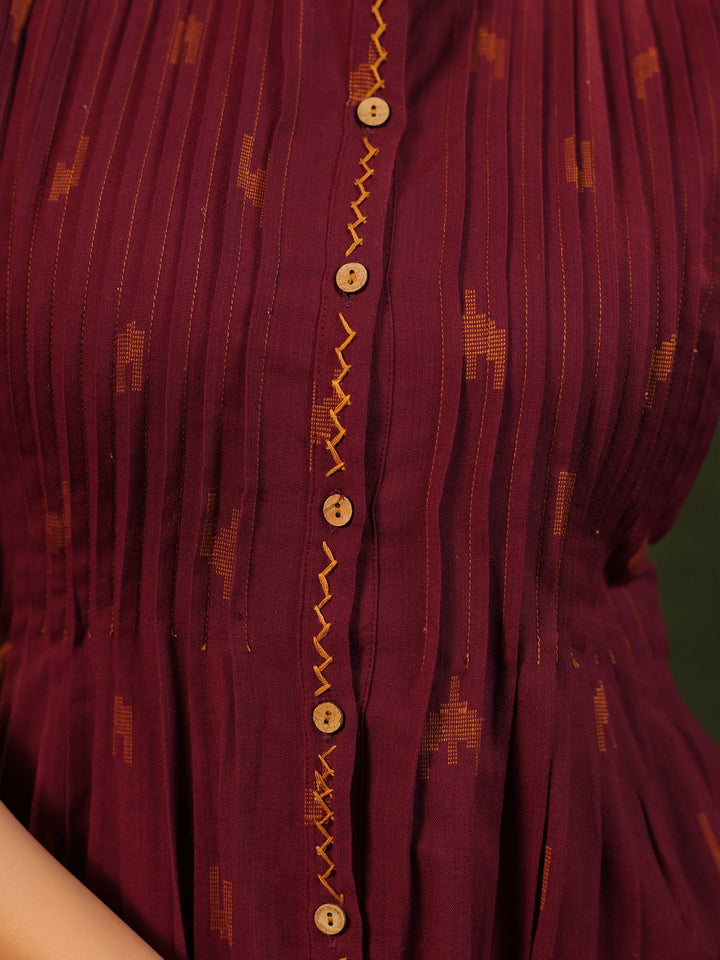 Tamiri - Red Handloom suit set