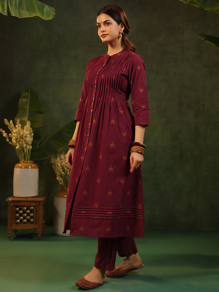 Tamiri - Red Handloom suit set