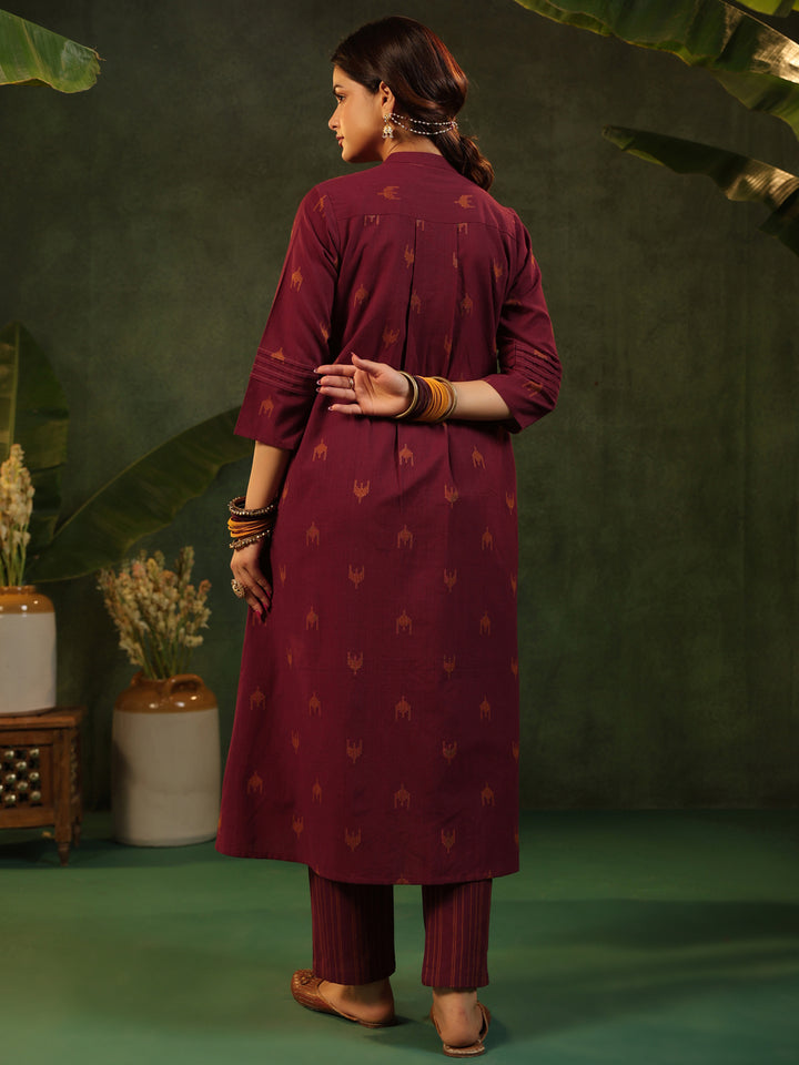 Tamiri - Red Handloom suit set