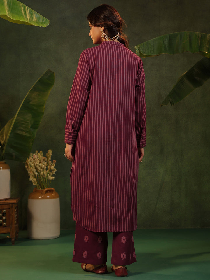 Rohini - Maroon Handloom Suit set