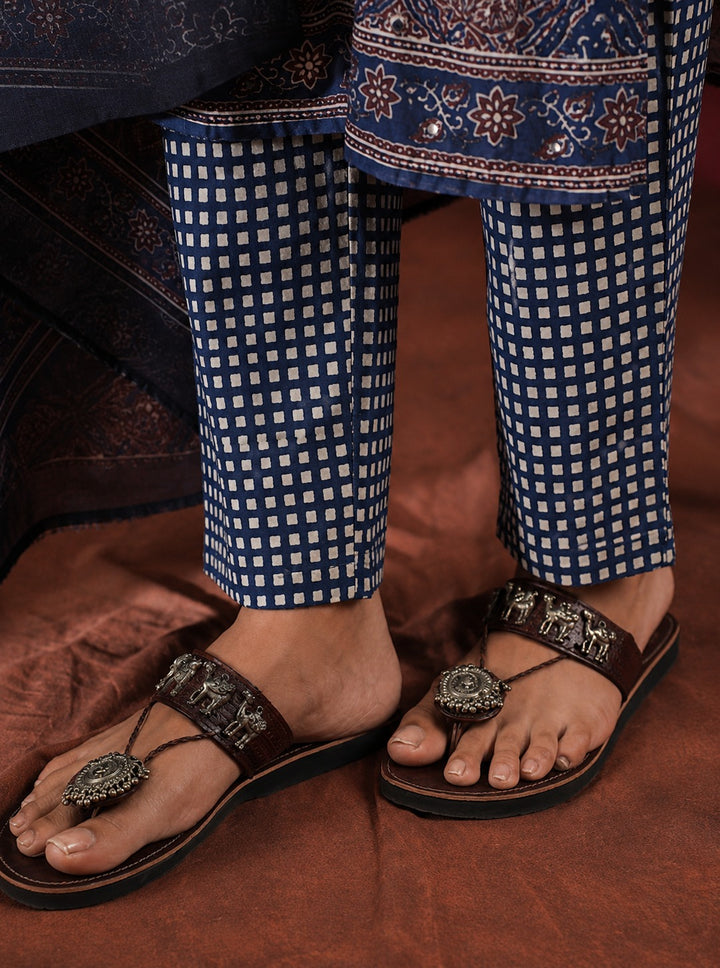 Neelkanth Ajrakh Suit Set